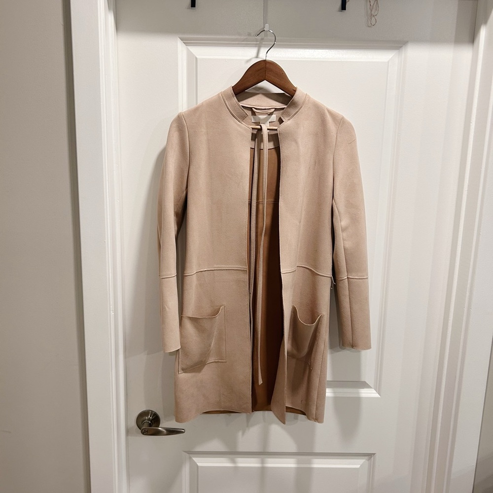 H&M Blush Pink Jacket with Tie Belt